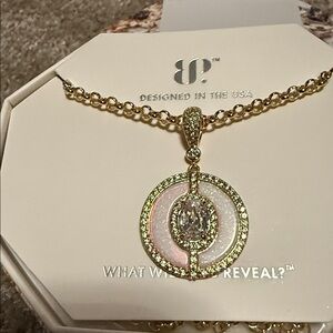 Elegant Gold and Silver Necklace by B